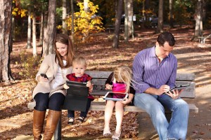 family-on-ipads